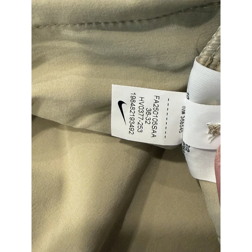 Nike 24.7 PerfectStretch Dri-FIT UV Utility Pants Khaki HV0377-253 36x32 NWT